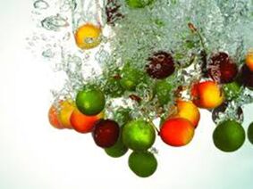 Fruit peel with fruit acids, thanks to which skin cells are regenerated