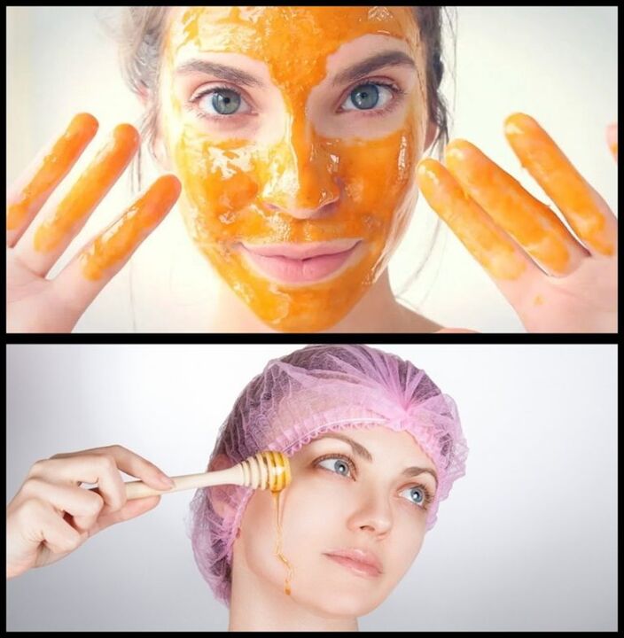 Rejuvenating mask with honey and sea buckthorn
